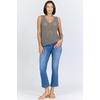image:imageDEAR JOHN Ulyssa Womens Sleeveless Top Classic Fit VNeck Crochet DetailVibrant Stone