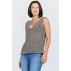 image:imageDEAR JOHN Ulyssa Womens Sleeveless Top Classic Fit VNeck Crochet DetailVibrant Stone