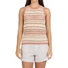 image:imageDEAR JOHN Areli Womens Sleeveless Top Classic Fit Crew Neck Striped DesignBurnt Brick