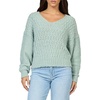 image:imageDEAR JOHN Lexi Sweater Womens Drop Shoulder VNeck Long SleeveIceberg Green