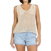 image:imageDEAR JOHN Ulyssa Womens Sleeveless Top Classic Fit VNeck Crochet DetailCream