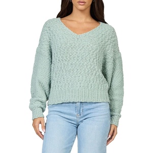 image:imageDEAR JOHN Lexi Sweater Womens Drop Shoulder VNeck Long SleeveIceberg Green