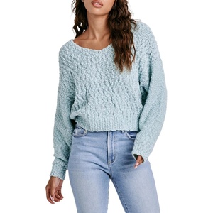 image:imageDEAR JOHN Lexi Sweater Womens Drop Shoulder VNeck Long SleeveSea Foam