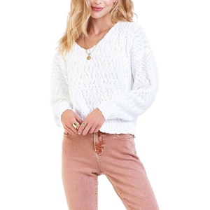 image:imageDEAR JOHN Lexi Sweater Womens Drop Shoulder VNeck Long SleeveSea Salt