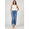 image:imageDEAR JOHN Holly High Rise Straight Leg Jeans for Women Pintuck Cuffed Hem  Abbey Road  Size 24