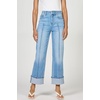 image:imageDEAR JOHN Holly High Rise Straight Leg Jeans for Women Pintuck Cuffed Hem  Winslow  Size 31