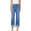 image:imageDEAR JOHN Holly High Rise Straight Leg Jeans for Women Pintuck Cuffed Hem  Abbey Road  Size 24