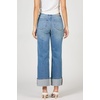 image:imageDEAR JOHN Holly High Rise Straight Leg Jeans for Women Pintuck Cuffed Hem  Kenia  Size 24