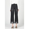 image:imageDEAR JOHN Holly Straight Leg Jeans Womens Straight fit HighRise Cuffed Hem Denim  Black Gem  28
