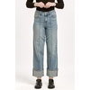 image:imageDEAR JOHN Holly Straight Leg Jeans for Women HighRise Cuffed Hem Full Length Denim  Pioneer Valley  30