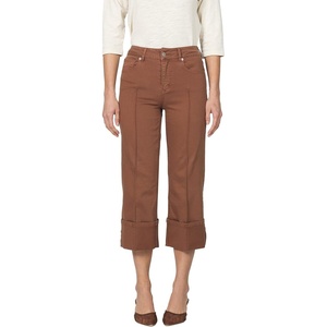 image:imageDEAR JOHN Holly Straight Leg Jeans for Women HighRise Cuffed Hem Cropped Denim  Cappuccino  29