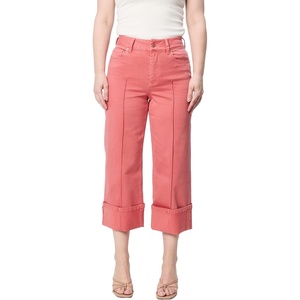 image:imageDEAR JOHN Holly Straight Leg Jeans for Women HighRise Wide Clean Hem Cropped Denim  Dubbery  29