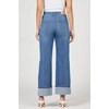 image:imageDEAR JOHN Holly High Rise Straight Leg Jeans for Women Pintuck Cuffed Hem  Abbey Road  Size 26