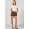 image:imageDEAR JOHN Hampton Womens Shorts for Women Low Rise Tailored Trouser Fit with Cuffed Hem Casual Stretch ComfortBrownie