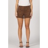 image:imageDEAR JOHN Hampton Womens Shorts for Women Low Rise Tailored Trouser Fit with Cuffed Hem Casual Stretch ComfortBrownie