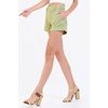 image:imageDEAR JOHN Hampton Womens Shorts for Women Low Rise Tailored Trouser Fit with Cuffed Hem Casual Stretch ComfortPesto