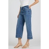 image:imageDEAR JOHN Audrey Wide Leg Jeans for Women High Rise Cropped Inseam Comfort Stretch Denim Clean HemPrenma