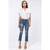 image:imageDEAR JOHN Blaire Staight Leg Jeans Womens Mid Rise Cuffed HemBoston