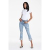 image:imageDEAR JOHN Blaire Staight Leg Jeans Womens Mid Rise Cuffed HemGlass Beach