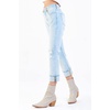 image:imageDEAR JOHN Blaire Staight Leg Jeans Womens Mid Rise Cuffed HemGolden Cream