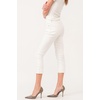 image:imageDEAR JOHN Blaire Staight Leg Jeans Womens Mid Rise Cuffed HemWhite