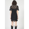 image:imageDEAR JOHN Marquette Lace Dress Womens Button Front Short Sleeve Collared Lace Midi DressBlack