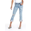 image:imageDEAR JOHN Blaire Staight Leg Jeans Womens Mid Rise Cuffed HemGlass Beach
