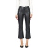 image:imageDEAR JOHN Jeanne Flare Pants Womens MidRise Cropped Flare Leg Vegan Leather  Black  31