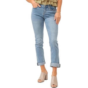 image:imageDEAR JOHN Blaire Staight Leg Jeans Womens Mid Rise Cuffed HemHavasu Falls