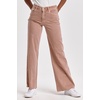 image:imageDEAR JOHN Fiona Wide Leg Jeans Womens Mid Rise Full Length Raw Hem Denim PantsItalian Clay