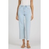 image:imageDEAR JOHN Holly Womens Straight Leg Jeans High Rise Cropped Comfortable Stretch Raw HemBubble Bath