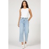image:imageDEAR JOHN Holly Womens Straight Leg Jeans High Rise Cropped Comfortable Stretch Raw HemSunset Blues