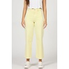 image:imageDEAR JOHN Holly Womens Straight Leg Jeans High Rise Cropped Comfortable Stretch Raw HemWax Yellow