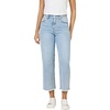 image:imageDEAR JOHN Holly Womens Straight Leg Jeans High Rise Cropped Comfortable Stretch Raw HemSunset Blues