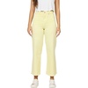 image:imageDEAR JOHN Holly Womens Straight Leg Jeans High Rise Cropped Comfortable Stretch Raw HemWax Yellow