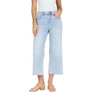 image:imageDEAR JOHN Audrey Wide Leg Jeans for Women Cropped Inseam Classic Comfort Stretch DenimSky Fields