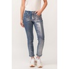 image:imageDEAR JOHN Blaire Straight Leg Jeans Womens Mid Rise Ankle Length Inseam Comfort Stretch Classic Denim Fit PantSilver Foil