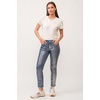 image:imageDEAR JOHN Blaire Straight Leg Jeans Womens Mid Rise Ankle Length Inseam Comfort Stretch Classic Denim Fit PantSilver Foil