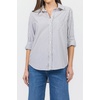 image:imageDEAR JOHN Galina Novelty ButttonDown Long Sleeve Womens ShirtChalkboard Stripe
