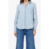 image:imageDEAR JOHN Galina Novelty ButttonDown Long Sleeve Womens ShirtCrystal Chalk Emb