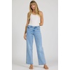 image:imageDEAR JOHN Taylor Straight Leg Jeans Womens High Rise Clean Hem DenimWaveberry