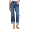 image:imageDEAR JOHN Lily High Rise Straight Leg Cropped Jeans for Women Cuffed Hem Stretch DenimFrench Street