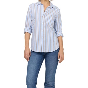image:imageDEAR JOHN Galina Novelty ButttonDown Long Sleeve Womens ShirtCampus Blue Stripe