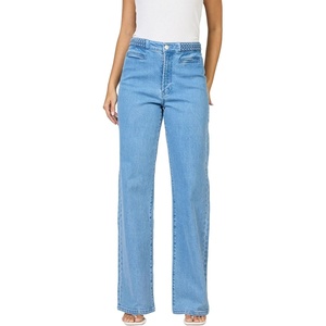 image:imageDEAR JOHN Holly Straight Leg Jeans for Women HighRise Wide Clean Hem DenimWyatt