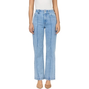 image:imageDEAR JOHN Lily High Rise Straight Leg Cropped Jeans for Women Cuffed Hem Stretch DenimMonorail