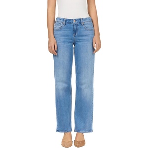 image:imageDEAR JOHN Taylor Mid Rise Straight Leg Jeans for Women Clean Hem Stretch DenimNoble City