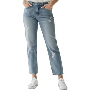 image:imageDEAR JOHN Taylor Mid Rise Straight Leg Jeans for Women Clean Hem Stretch DenimStarboard