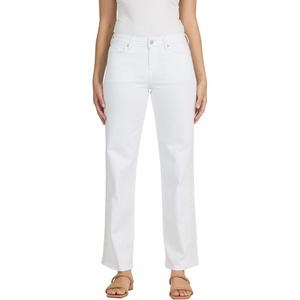 image:imageDEAR JOHN Taylor Straight Leg Jeans Womens High Rise Clean Hem DenimWhite2