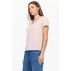 image:imageDEAR JOHN Vanya Short Sleeve Vee Neck Womens Slub Tee Knit Relaxed Fit ShirtRose Smoke