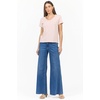 image:imageDEAR JOHN Vanya Short Sleeve Vee Neck Womens Slub Tee Knit Relaxed Fit ShirtRose Smoke